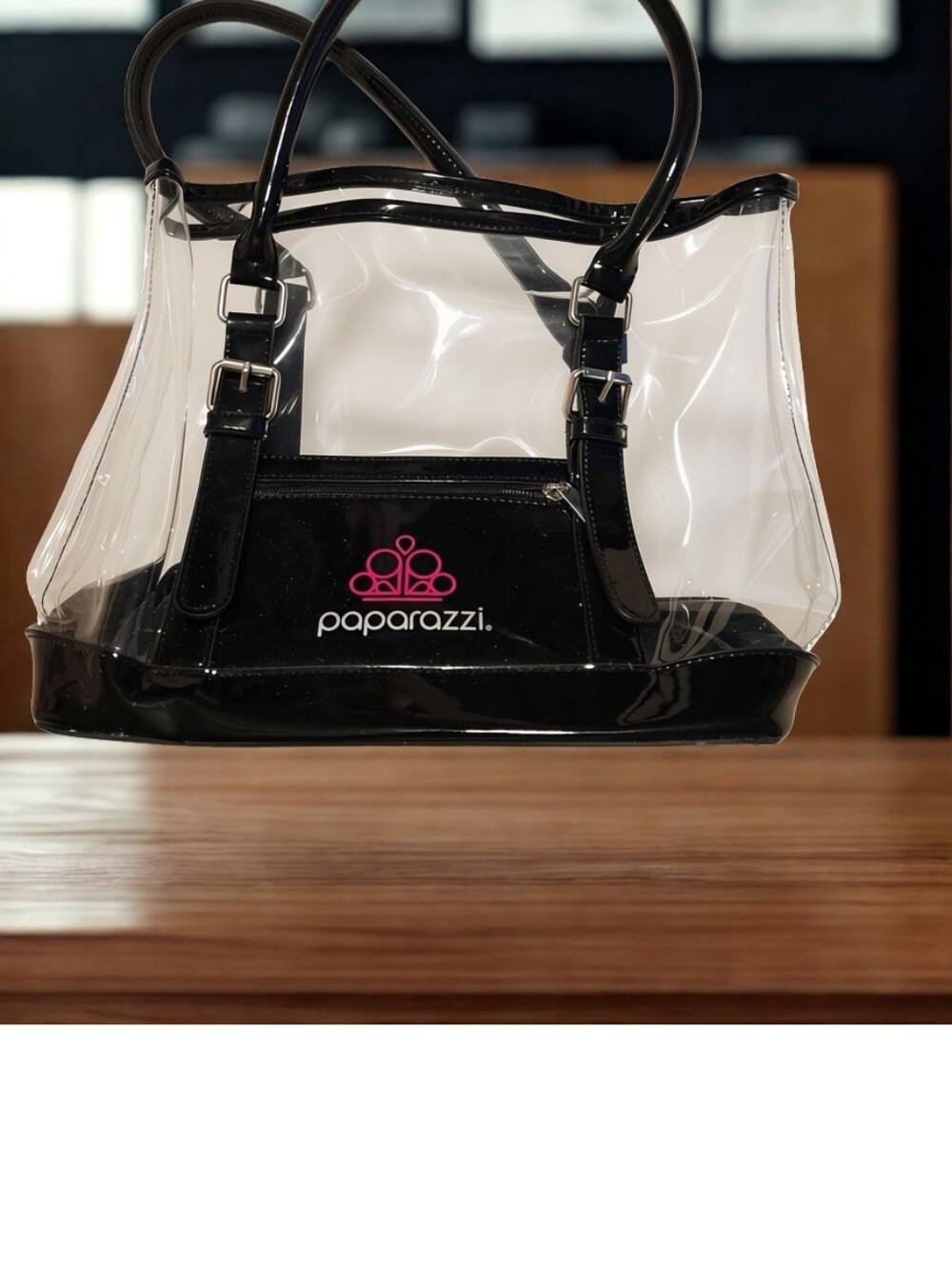 Paparazzi Clear Stadium Tote with Matching Zipper Pouch